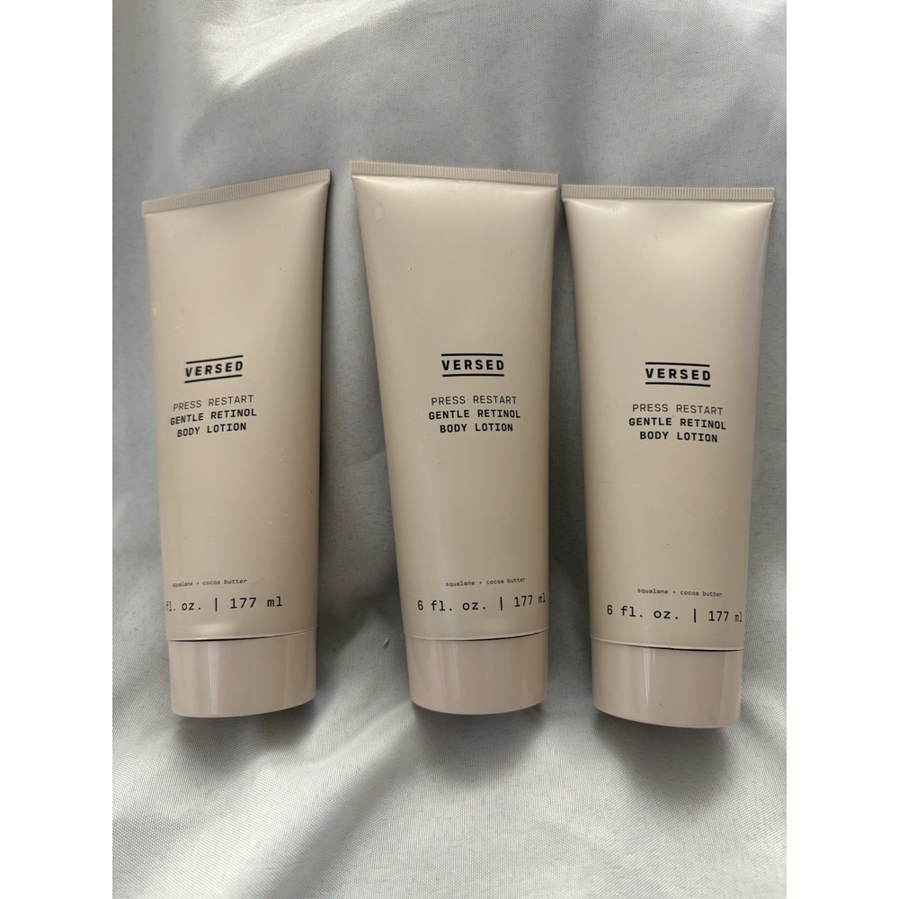 NEW Versed Press Restart Retinol Body Lotion Gentle Retinol with Cocoa 3 Pack
